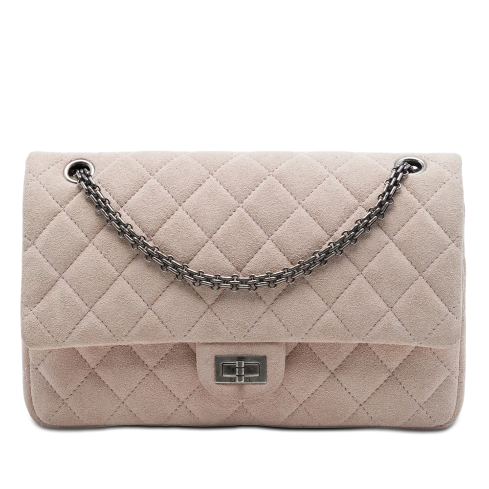 Pre-Loved Chanel Quilted Suede Reissue 2.55 Double Flap 226